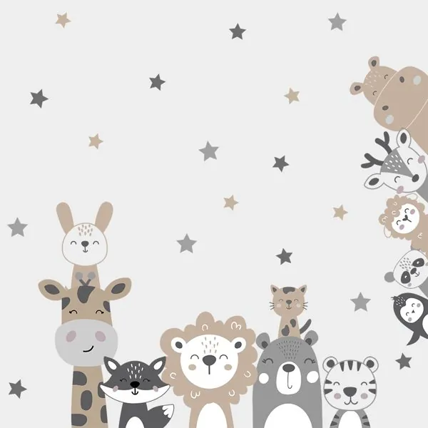 Bichinhos Curiosos — estampa do papel de parede