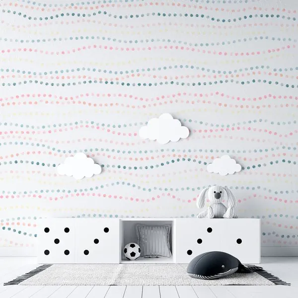 Caminho de Afeto — ambiente com o papel de parede aplicado
