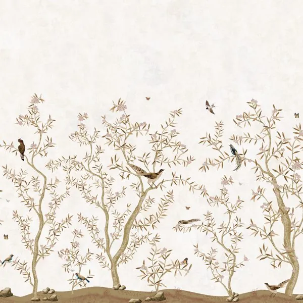 Chinoiserie Off White — estampa do papel de parede