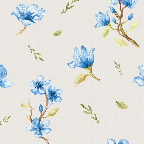 Flores Azul — estampa do papel de parede