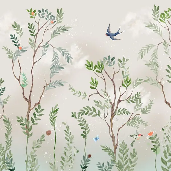 Floresta Encanto — estampa do papel de parede