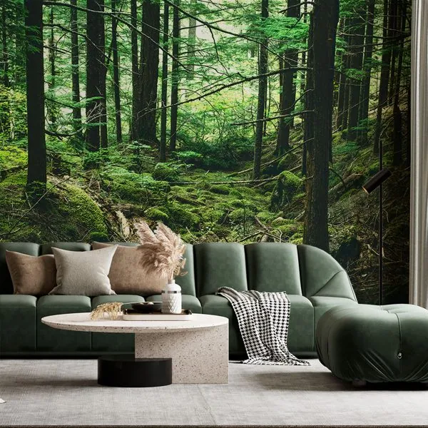 Floresta — ambiente com o papel de parede aplicado