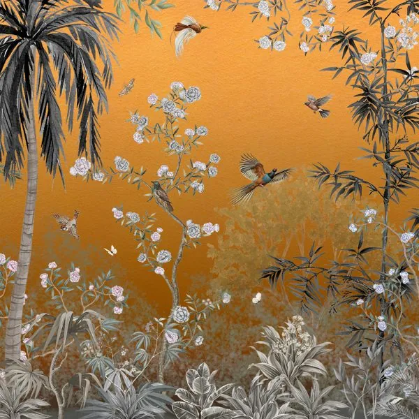 Jardim Oriental — estampa do papel de parede