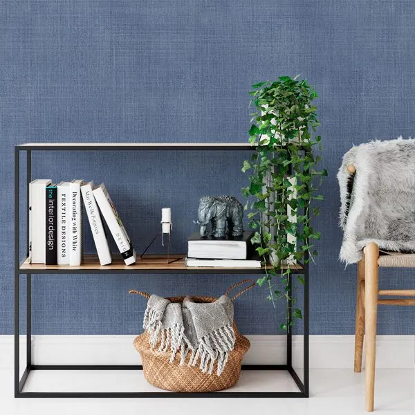 Jeans Azul — ambiente com o papel de parede aplicado