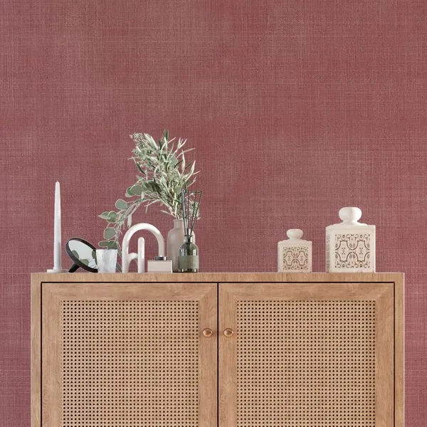 Jeans Bordo — ambiente com o papel de parede aplicado