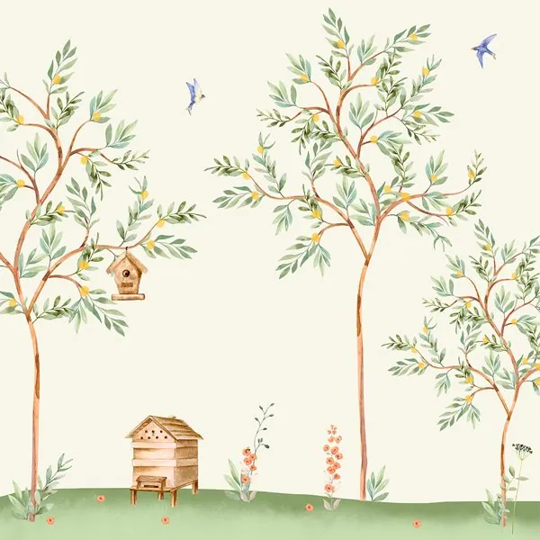 Laranjeiras — estampa do papel de parede