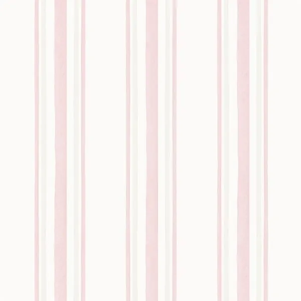 Listrado Aquarela Bege com Rosa — estampa do papel de parede