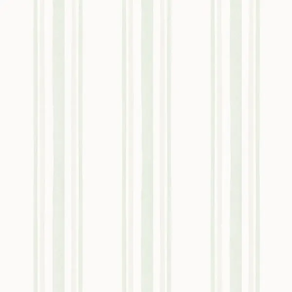 Listrado Aquarela Bege com Verde — estampa do papel de parede