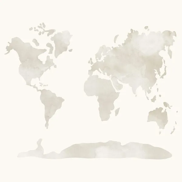 Mapa Mundo Aquarela Areia — estampa do papel de parede