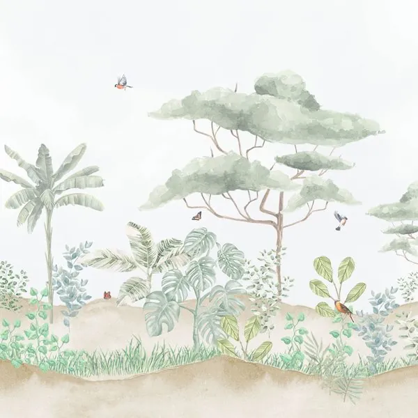 Paisagem Aquarela — estampa do papel de parede