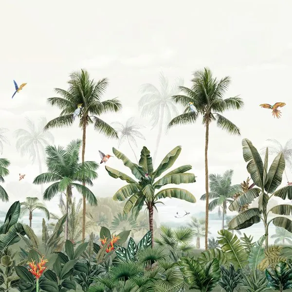 Paisagem Tropical — estampa do papel de parede