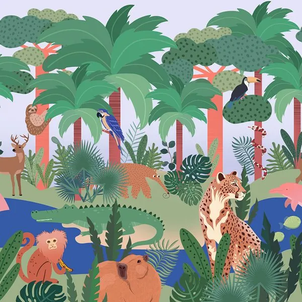 Pantanal Colors — estampa do papel de parede
