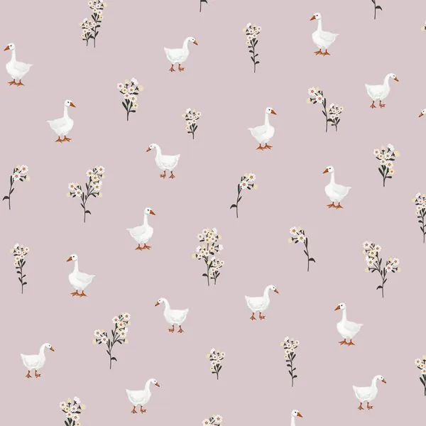 Patos Classic Rosa — estampa do papel de parede