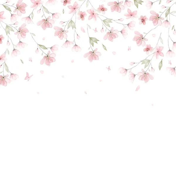 Pendente de Flores Rosa — estampa do papel de parede