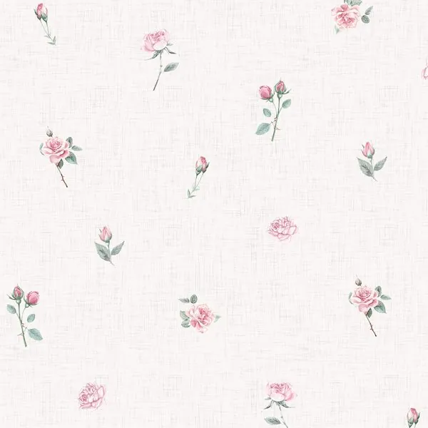 Rosas Petit Linho — estampa do papel de parede