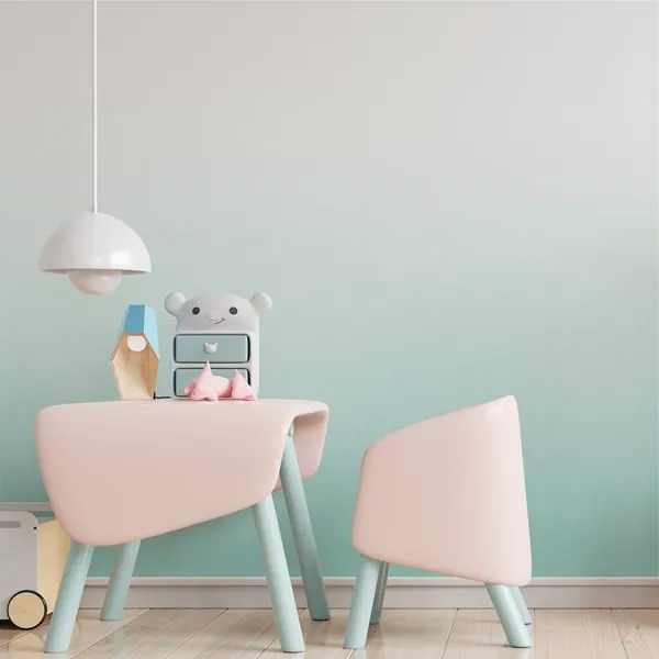 Textura Degrade Tiffany — ambiente com o papel de parede aplicado