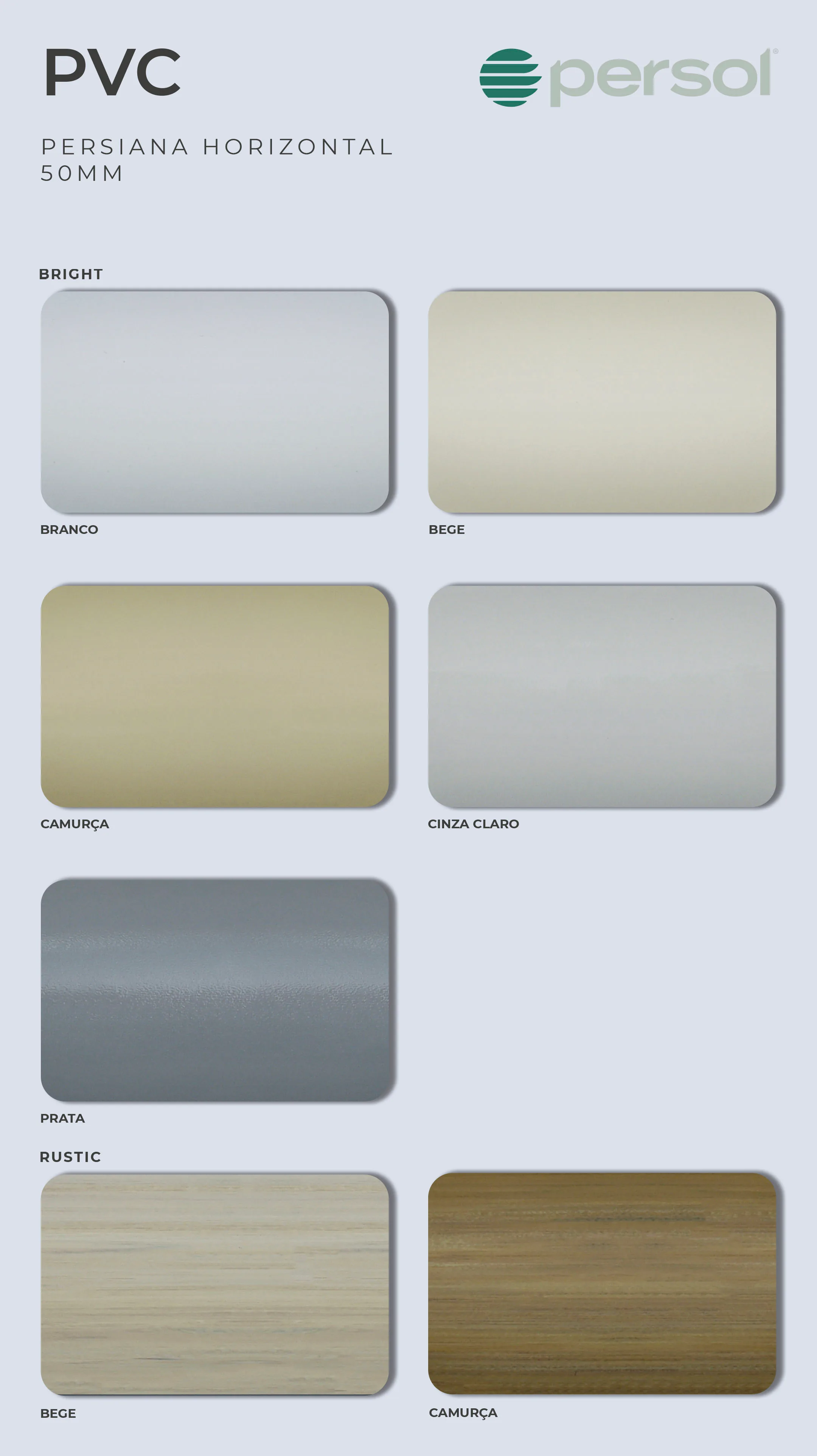 Basswood 50mm — Piano White — ficha técnica do fornecedor Persol