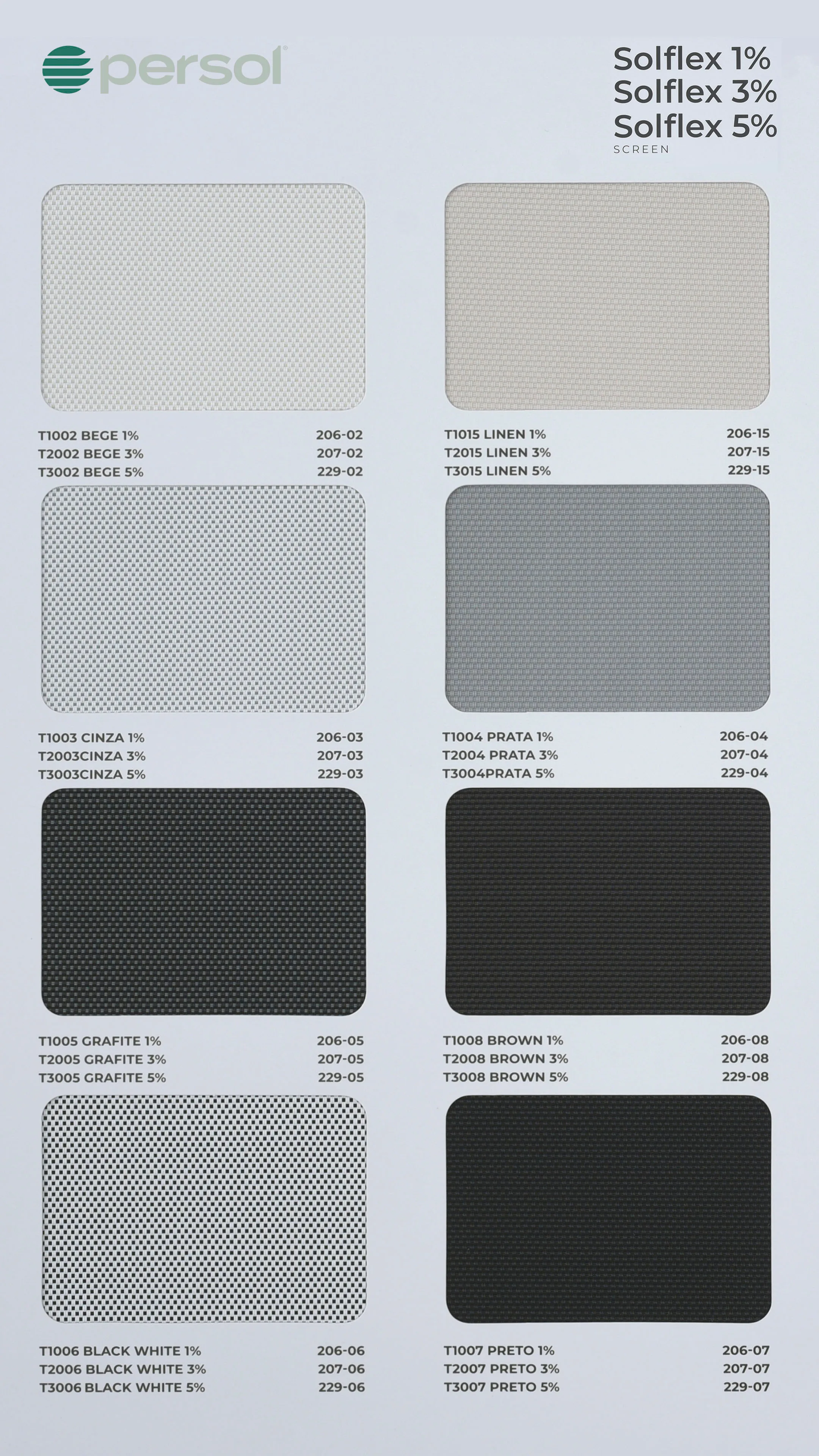Solflex 1% — T1001 Branco — ficha técnica do fornecedor Persol